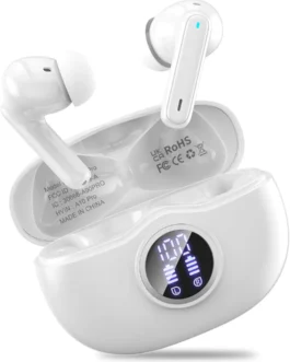 Wireless Bluetooth 5.3 Earbuds with LED Digital Display, 50-Hour Playtime, HiFi Stereo Sound, ENC Noise Reduction & IPX7 Waterproof Design