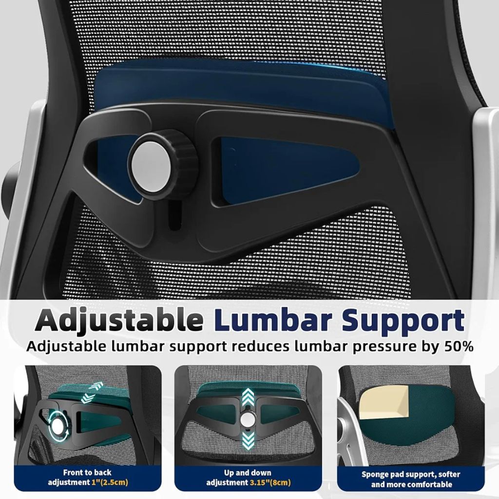 Best Fizzin Ergonomic Office Chair with 3D Armrests & Adjustable Lumbar Support - Image 4