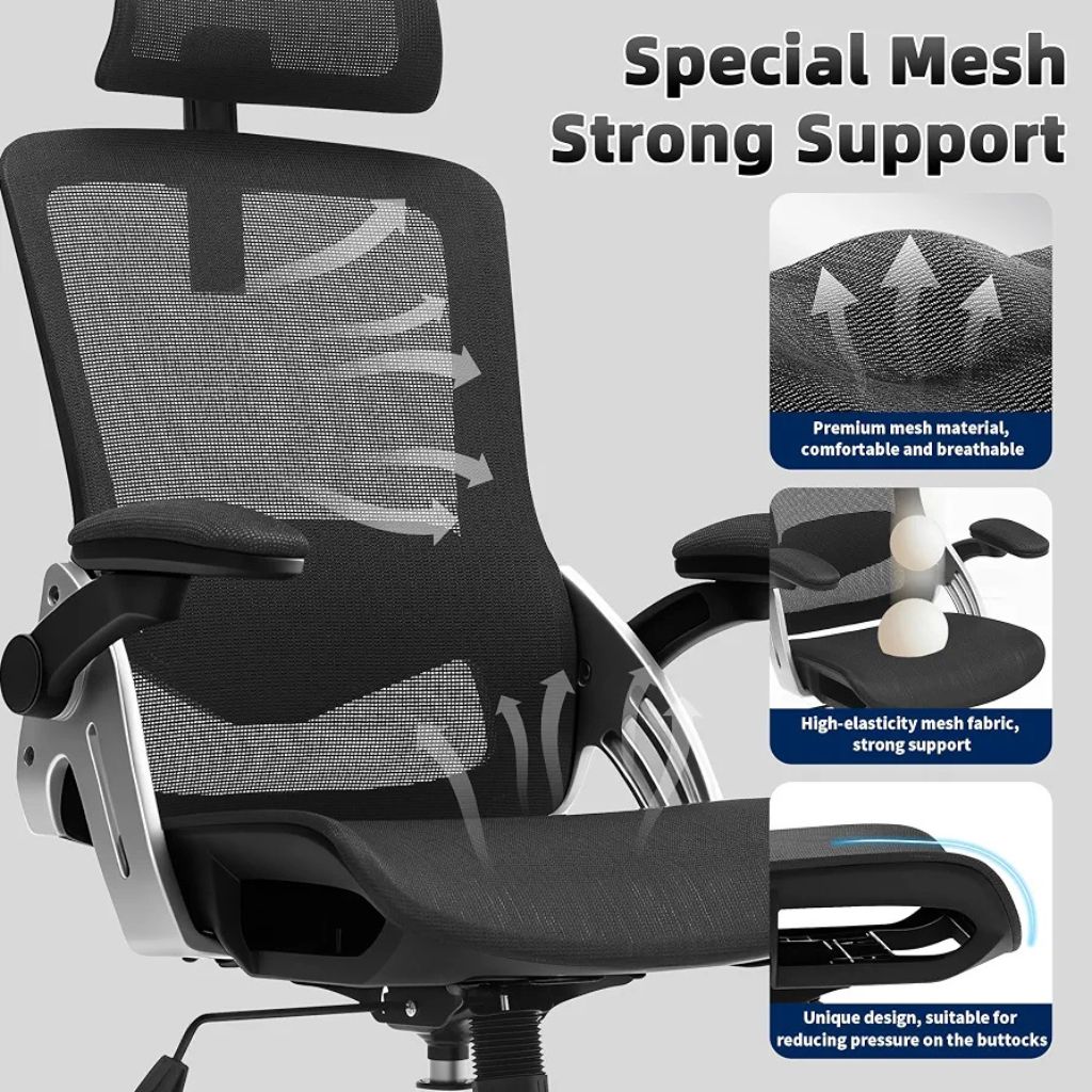 Best Fizzin Ergonomic Office Chair with 3D Armrests & Adjustable Lumbar Support - Image 6