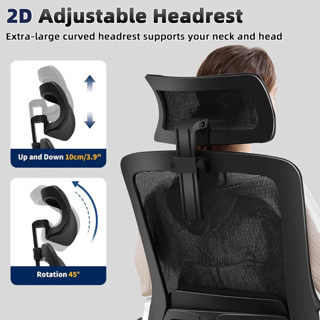 Best Fizzin Ergonomic Office Chair with 3D Armrests & Adjustable Lumbar Support - Image 3