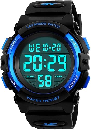 Kids Digital Sports Watch for Boys Ages 3–15, Multifunction LED Watch with Alarm, Stopwatch, Calendar, 12/24-Hour Display & 50M Water Resistance, Adjustable Silicone Band - Image 6