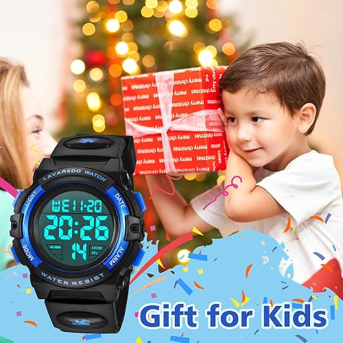Kids Digital Sports Watch for Boys Ages 3–15, Multifunction LED Watch with Alarm, Stopwatch, Calendar, 12/24-Hour Display & 50M Water Resistance, Adjustable Silicone Band - Image 5