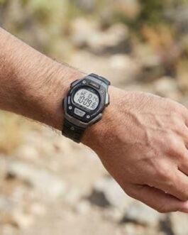 Men’s Digital Sports Watch – 38mm Resin Case, Adjustable Strap, 100M Water Resistance, Stopwatch, Alarm & INDIGLO® Backlight